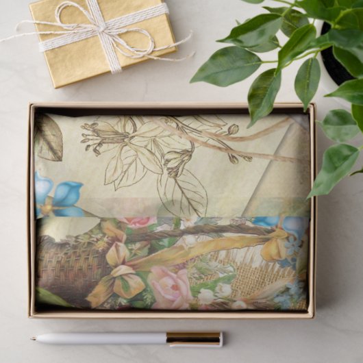 Four Seasons Collage Design Series 1 Seidenpapier (Geschenk)