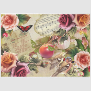 Four Seasons Collage Design Series 2 Seidenpapier