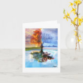 Four Seasons Karte (Gelbe Blume)