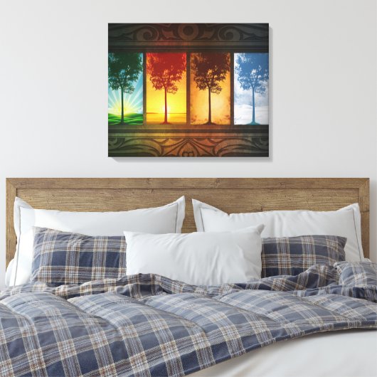 Four Seasons Leinwanddruck (Insitu (Schlafzimmer))