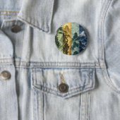 Four Seasons Mountain | Japanische Tintenlandschaf Button (Beispiel)