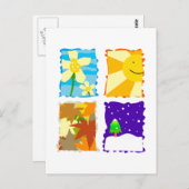 Four Seasons Postkarte (Vorne/Hinten)