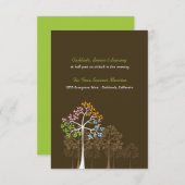 Four Seasons Tree Forest Wedding Card Einladung (Vorne/Hinten)