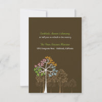 Four Seasons Tree Forest Wedding Card