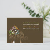 Four Seasons Tree Forest Wedding Card Einladung (Stehend Vorderseite)