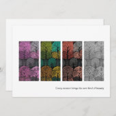 Four Seasons Trees Stilvolle moderne Karte (Vorne/Hinten)