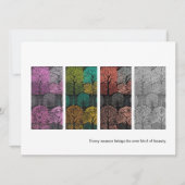 Four Seasons Trees Stilvolle moderne Karte (Vorderseite)