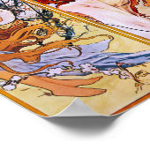 Four Seasons Vintag Art Nouveau by Alphonse Mucha Poster (Ecke)