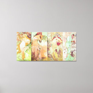 Four Seasons von Alfons Mucha, 1896 Leinwanddruck