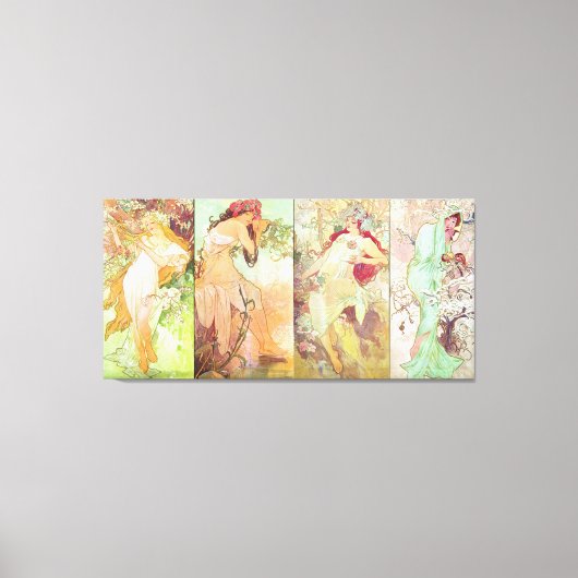 Four Seasons von Alfons Mucha, 1896 Leinwanddruck (Vorderseite)