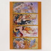 Four Seasons von Alfons Mucha Puzzle (Vertikal)