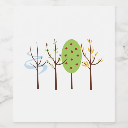 Four Seasons Weinetikett (Einzelnes Label)