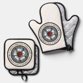 Four Solas Ofenhandschuh & Topflappen-Set (Vorderseite/Rückseite)