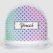 Four Star Circle von Kenneth Yoncich Schneekugeln (Rückseite)