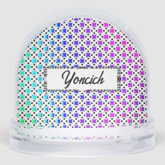 Four Star Circle von Kenneth Yoncich Schneekugeln (Rückseite)