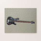 Four String Black Guitar Puzzle (Horizontal)