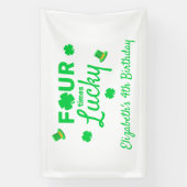 Four Times Lucky 4th Birthday Banner (Vertikal)