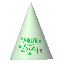 Four Times Lucky 4th Birthday Partyhütchen