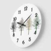 Four Trees Große Wanduhr (Winkel)