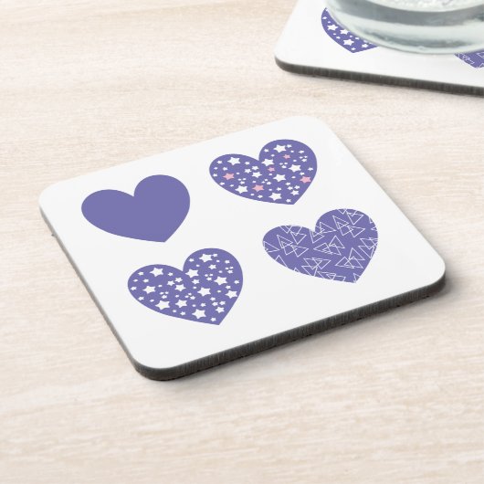 Four Veri Peri Hearts Getränkeuntersetzer (Linke Seite)