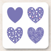 Four Veri Peri Hearts Getränkeuntersetzer (Vorderseite)