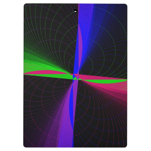 Four-Way Geometric Wave Clipboard Klemmbrett (Rückseite)