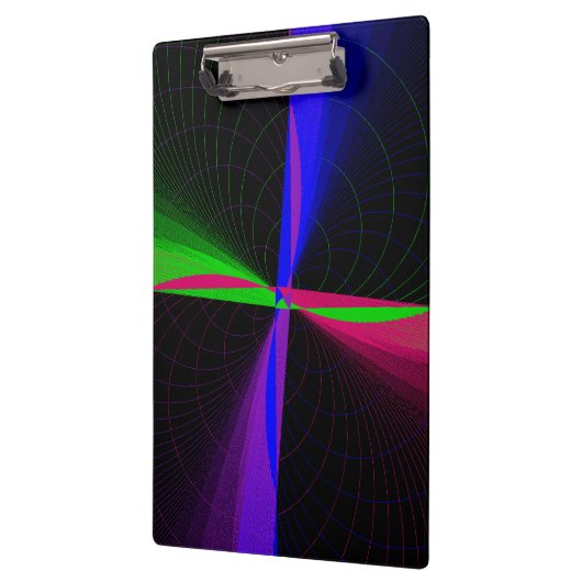 Four-Way Geometric Wave Clipboard Klemmbrett (Links)