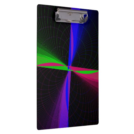 Four-Way Geometric Wave Clipboard Klemmbrett (Rechts)