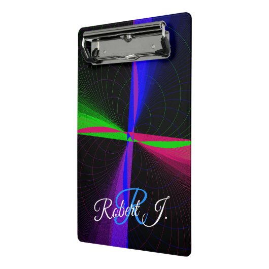 Four-Way Geometric Wave Mini Clipboard Mini Klemmbrett (Gewinkelt2)