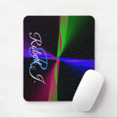 Four-Way Geometric Wave Mouse Pad Mousepad (Mit Mouse)