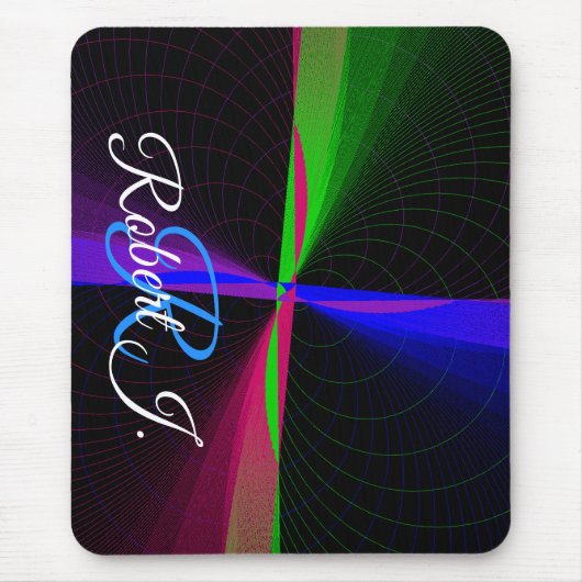 Four-Way Geometric Wave Mouse Pad Mousepad (Vorne)