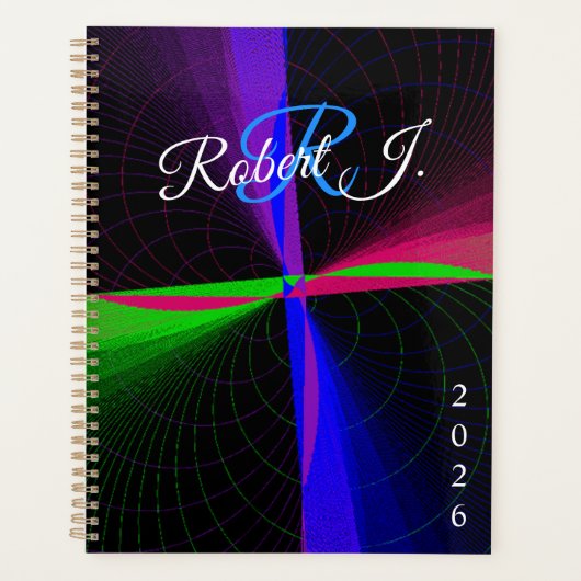 Four-Way Geometric Wave Spiral Planner Planer (Vorderseite)