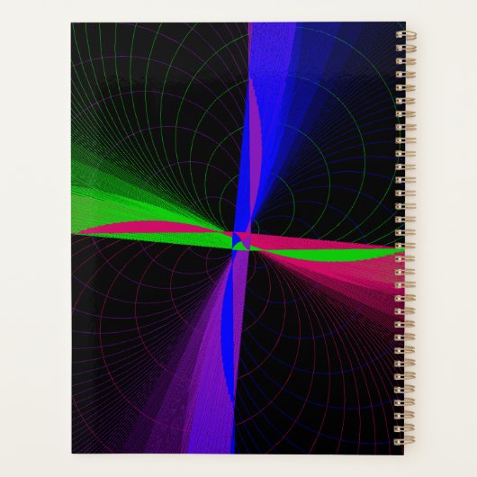 Four-Way Geometric Wave Spiral Planner Planer (Rückseite)