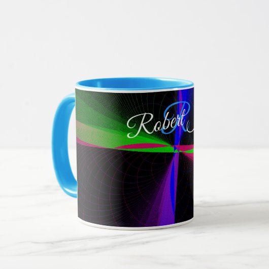 Four-Way Wave Geometric Coffee Mug Tasse (Vorderseite Links)