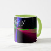 Four-Way Wave Geometric Coffee Mug Tasse (VorderseiteRechts)