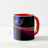 Four-Way Wave Geometric Coffee Mug Tasse (VorderseiteRechts)
