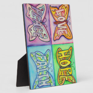 Four Word Butterfly Flügel Kunstmalerei Geschenk P Fotoplatte
