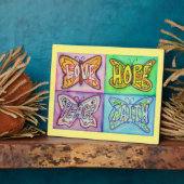 Four Word Butterfly Flügel Kunstmalerei Geschenk P Fotoplatte (Seite)