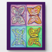 Four Word Butterfly Flügel Kunstmalerei Geschenk P Fotoplatte (Vorderseite)