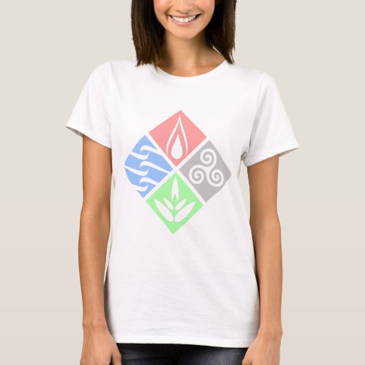 fourelements4light.png T-Shirt (Vorderseite)