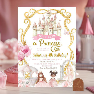 Fourever a Princess Birthday Einladung