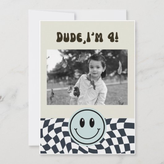 Fourever Young Retro startete Geburtstag Einladung (Rückseite)