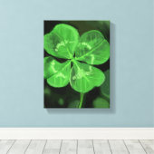 Fourleaf Clover Painting - Still-Life Illustration Leinwanddruck (Insitu (Holzboden))