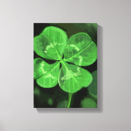 Fourleaf Clover Painting - Still-Life Illustration Leinwanddruck