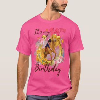 Fourn Year Old 14. Birthday Girl Who Lieben Pferde T-Shirt
