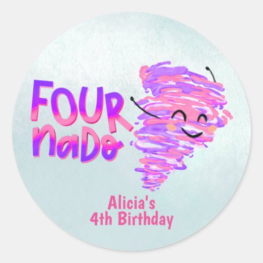 Fournado T - Shirt Classic Round Sticker (Vorderseite)