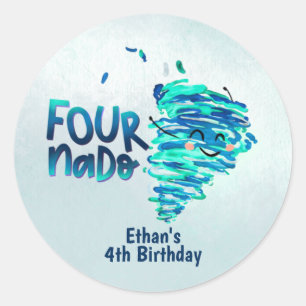 Fournado T - Shirt Runder Aufkleber