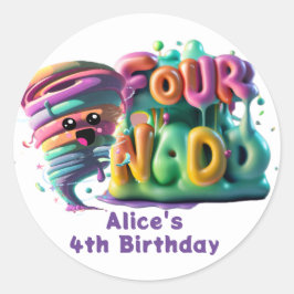 Fournado-T - Shirt Runder Aufkleber