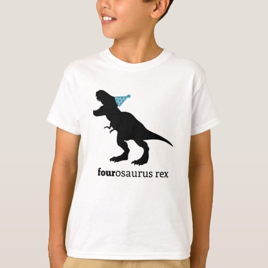 fourosaurus rex Familien-Dinosaurier-Shirt T-Shirt (Vorderseite)