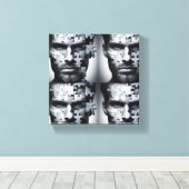 Foursome - ein männliches Gesichtsrätsel Leinwanddruck (Insitu (Holzboden))